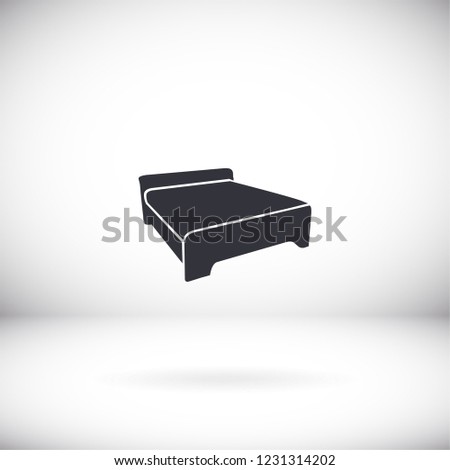 double bed, icon. Vector  Eps 10 