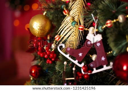 Christmas decorations for postcards Royalty-Free Stock Photo #1231425196
