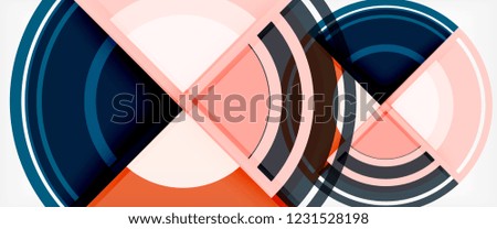 Multicolored round shapes abstract background, vector illustration