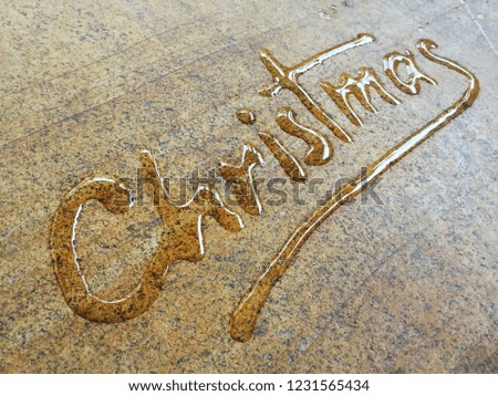 Merry Christmas spontaneous water handwriting calligraphy