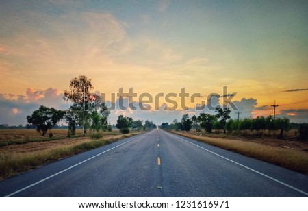 Roads in Thailand, less light and decoration.