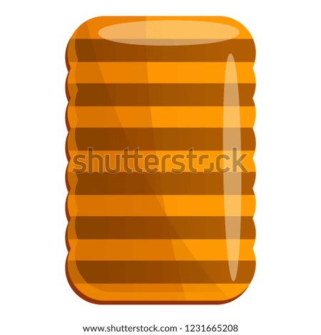 Homemade biscuit icon. Cartoon of homemade biscuit vector icon for web design isolated on white background