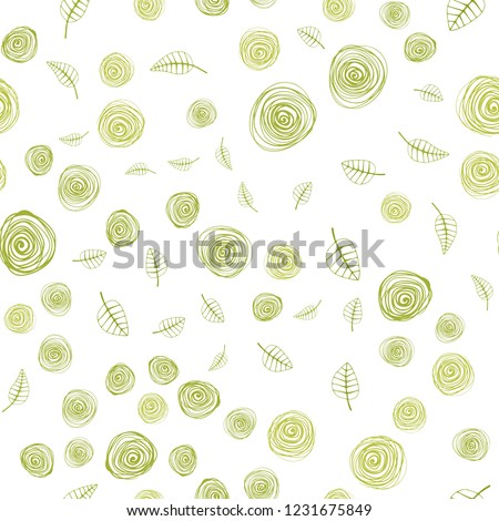 Light Green vector seamless elegant pattern with leaves and flowers. Modern abstract illustration with leaves and flowers. Template for business cards, websites.