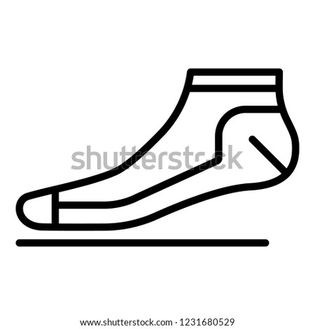 Running sock icon. Outline running sock vector icon for web design isolated on white background