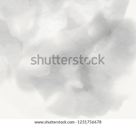Gray white watercolor splash paper texture. Abstract vector hand drawn aquarelle wave grunge background