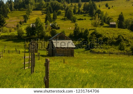 Stunning rural farm in a romanian mountains