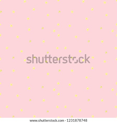 Cute pattern in small flower. Small yellow flowers. Ditsy floral background. The elegant the template for fashion prints.