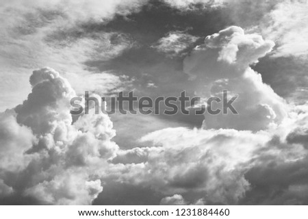 cloud in black and white Royalty-Free Stock Photo #1231884460