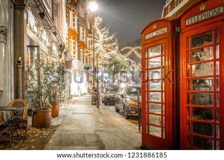 Marylebone decorated for Christmas, London