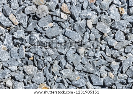 closeup of grey and blue slate chip stones