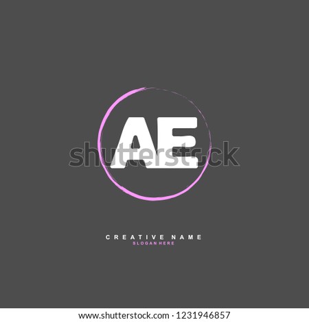A E AE Initial logo template vector