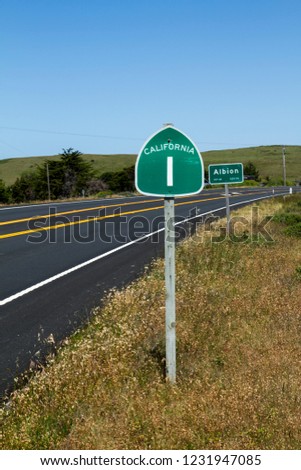 Albion, California, Pacific Coast Highway 1