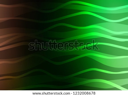 Dark Green vector pattern with narrow lines. Lines on blurred abstract background with gradient. The pattern can be used as ads, poster, banner for commercial.