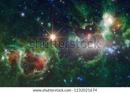 Beautiful space background. Cosmoc art. Elements of this image furnished by NASA.