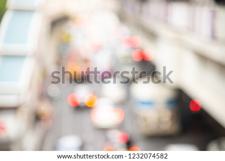 Blur image for background of Traffic jam 