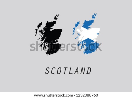 Scotland outline map country shape 