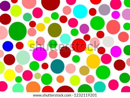 
Illustration of colorful dots on a white background