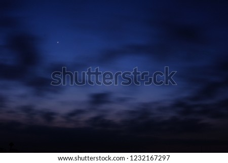 Cloud sky in evening,blur Royalty-Free Stock Photo #1232167297