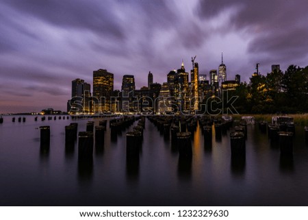 Cloudy Sky and Lower Manhattan