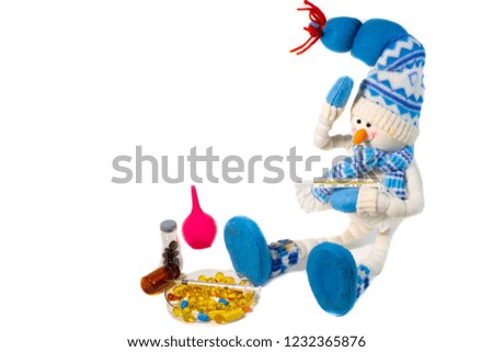 got sick with a cold Royalty-Free Stock Photo #1232365876