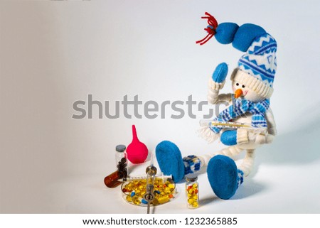 got sick with a cold Royalty-Free Stock Photo #1232365885