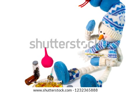 got sick with a cold Royalty-Free Stock Photo #1232365888