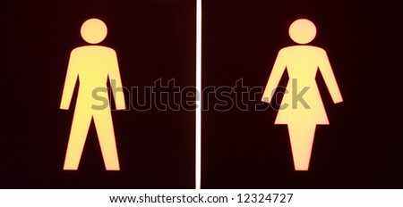 Toilet symbols for men and women