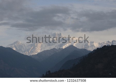 Beautiful Himalaya and temple in India  