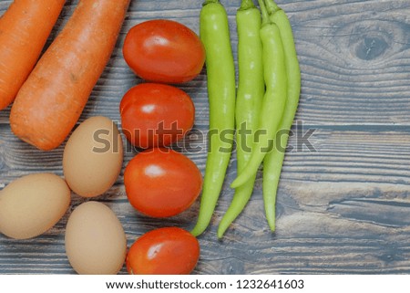 
Pictures of Fresh Vegetables and Eggs