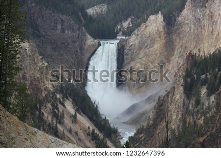 Yellowstone Waterfall Background