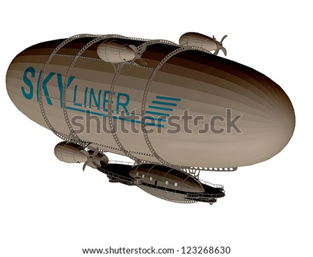  rendering of a Zeppelin as an illustration