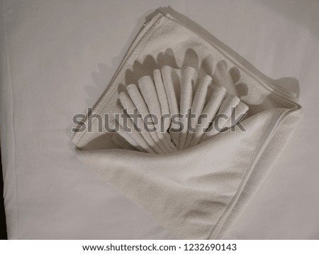 Folding towels in hotel