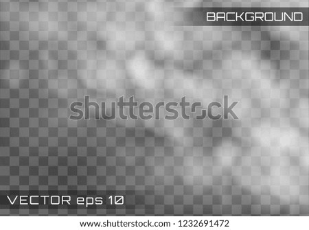 Fog or smoke isolated transparent special effect. Vector realistic smoke on the transparent background. White vector cloudiness, mist or smog background.