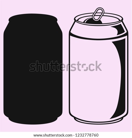beer can vector silhouette isolated