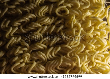 Noodles noodles close-up without water. Item Structure