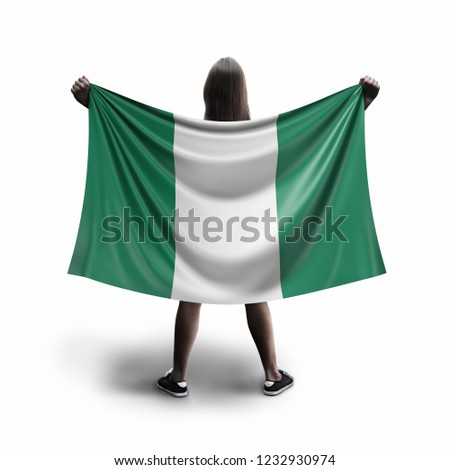 Women and Nigerian flag