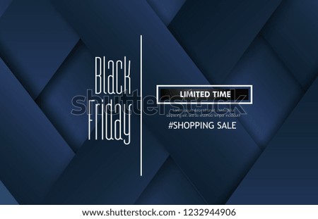 Black friday banner poster with glowing blue abstract design with beautiful calligraphy.
