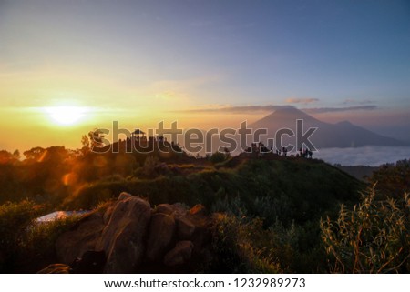 Golden Sunrise Sikunir Peak, Dieng Wonosobo