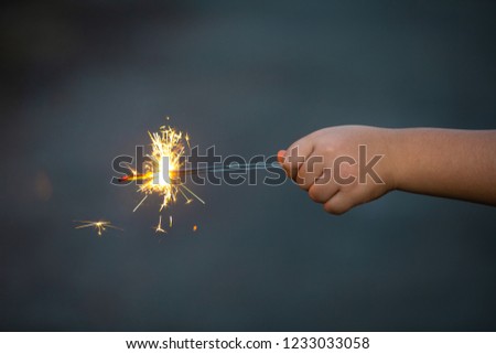  firework with hands , Party time