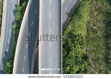 directly down view of highway
