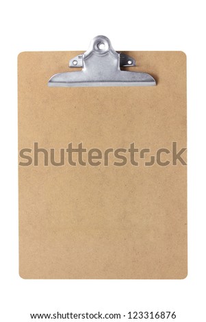 Clipboard on White Background Royalty-Free Stock Photo #123316876