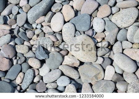 Pebbles at a beach