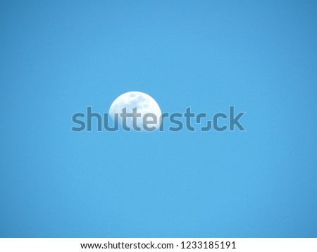 It is a picture of the moon that was reflected in a normal day