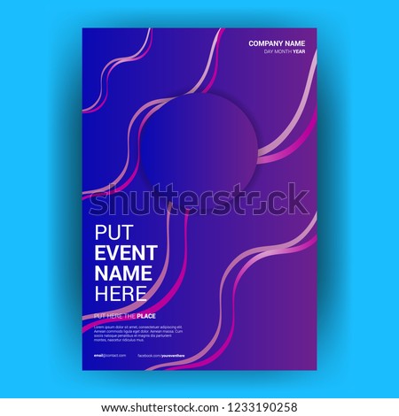 cover book template with blue concept element creative free vector