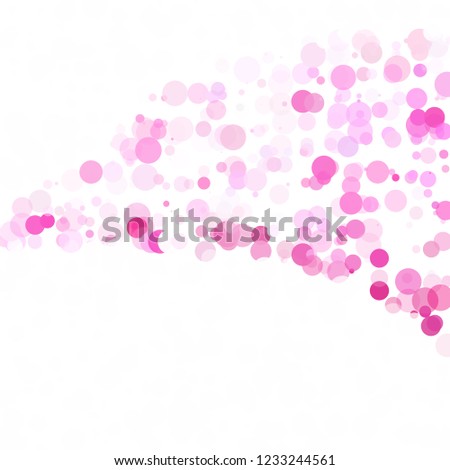 Bubbles Circle Dots Unique Pink Bright Vector Background
