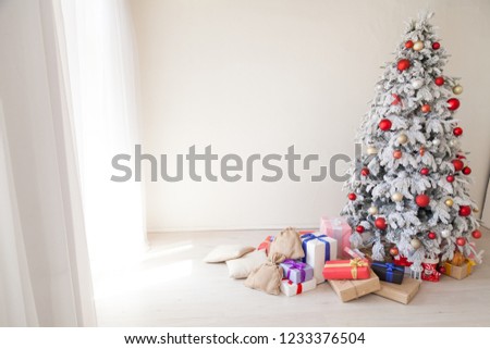 Christmas new year tree apartment holidays greeting card