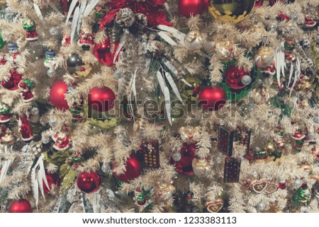 christmas fir tree with decorations