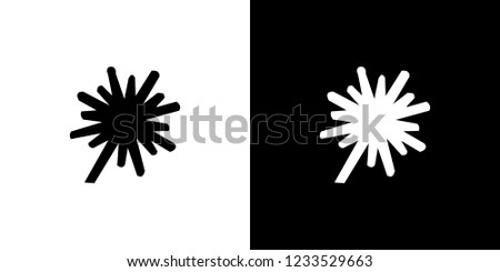 An Illustrated Icon Isolated on a Background - Explosion Thick