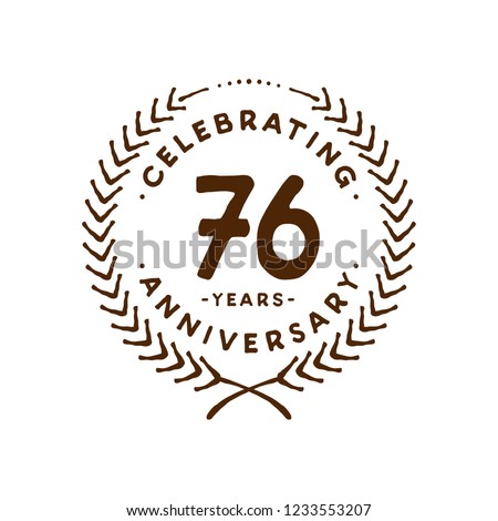 76 years design template. 76th vector and illustration.