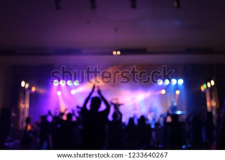 Teenage party with people blurred background